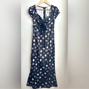 Mable Floral Black Dress